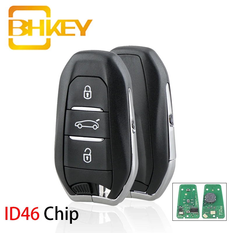BHKEY 46 чип 3 кнопки смарт ключ автомобиля для Peugeot 308 508 CITROEN C4 DS4 DS5 2010 2012 2014 2015 2016