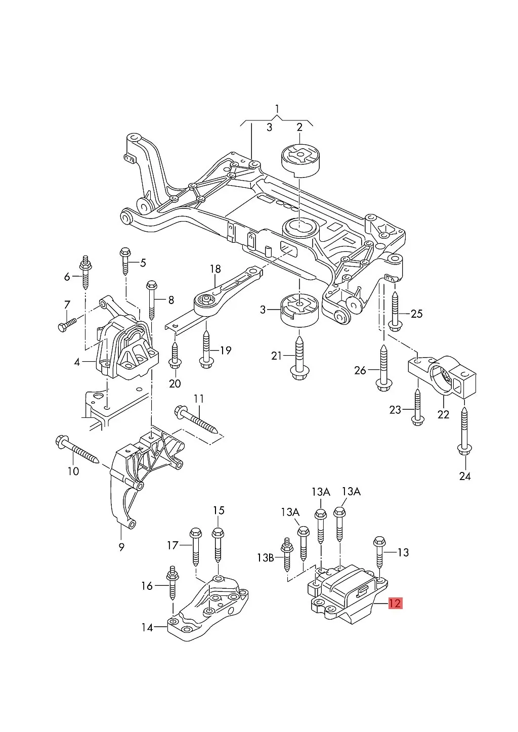 Опорные крепления двигателя Baofeng для Audi Q3 8J0199555L | Автомобили и мотоциклы