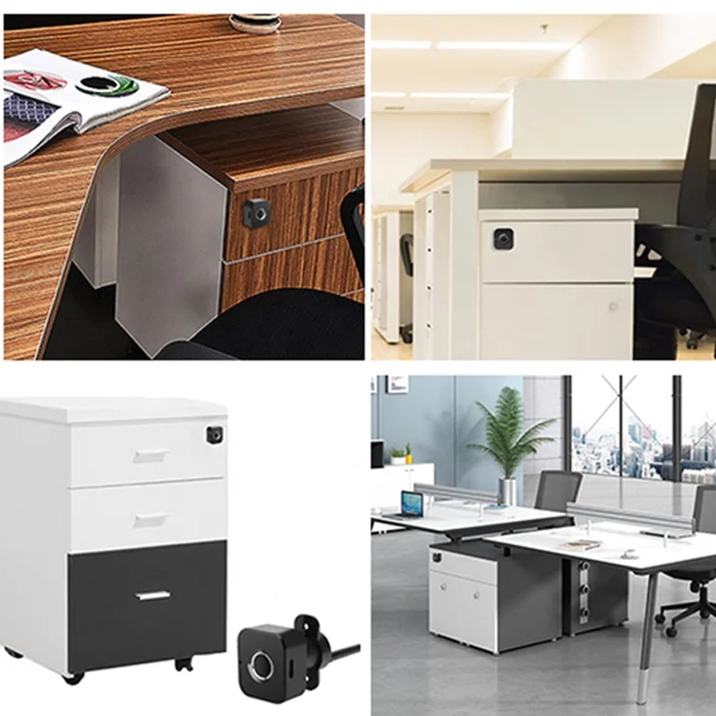 Умный БЕСКЛЮЧЕВОЙ мини-замок для шкафа с отпечатком пальца невидимый