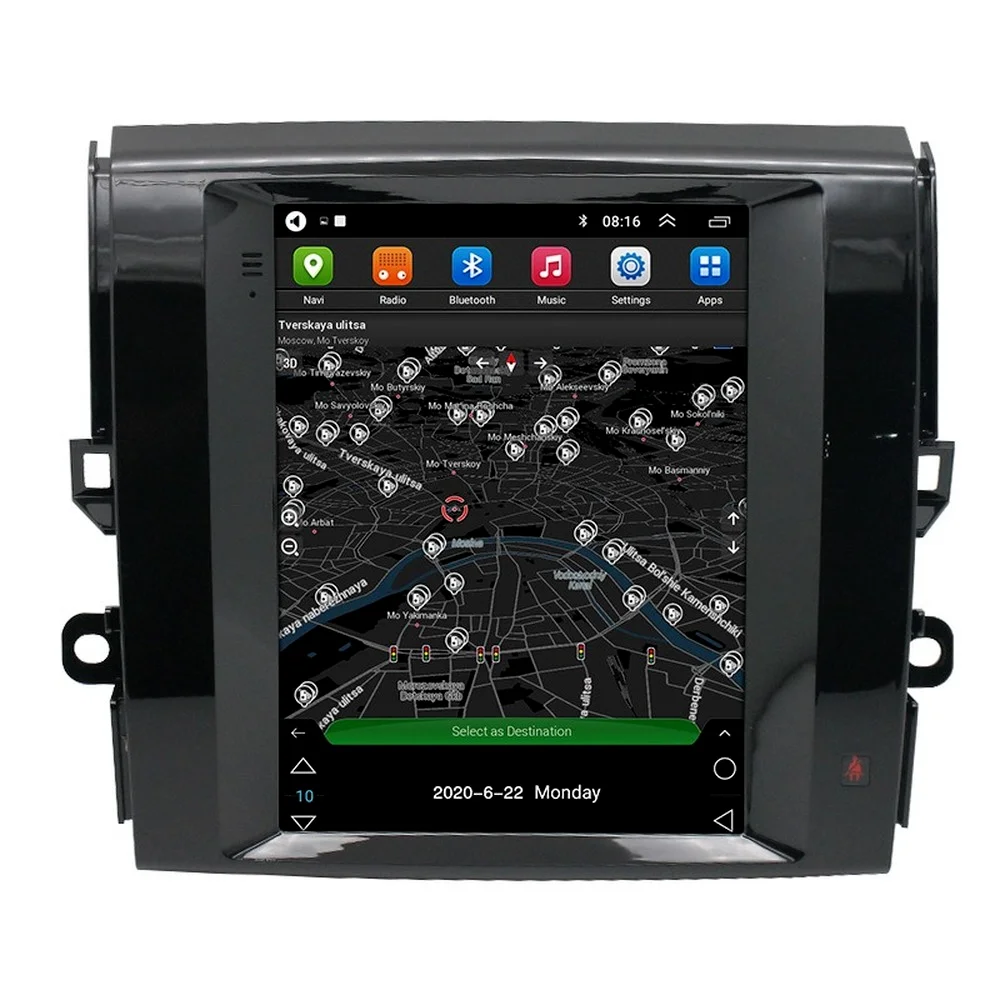 Автомобильный мультимедийный плеер Android в стиле Tesla с GPS-навигацией Bluetooth Wi-Fi