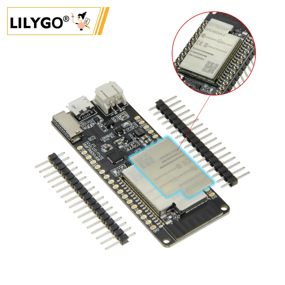 

LILYGO® TTGO T8 V1.8 ESP32 - WROVER 8MB PSRAM TF CARD WiFi Bluetooth Expand Module Development Board 32-bit LX6 Microprocessor