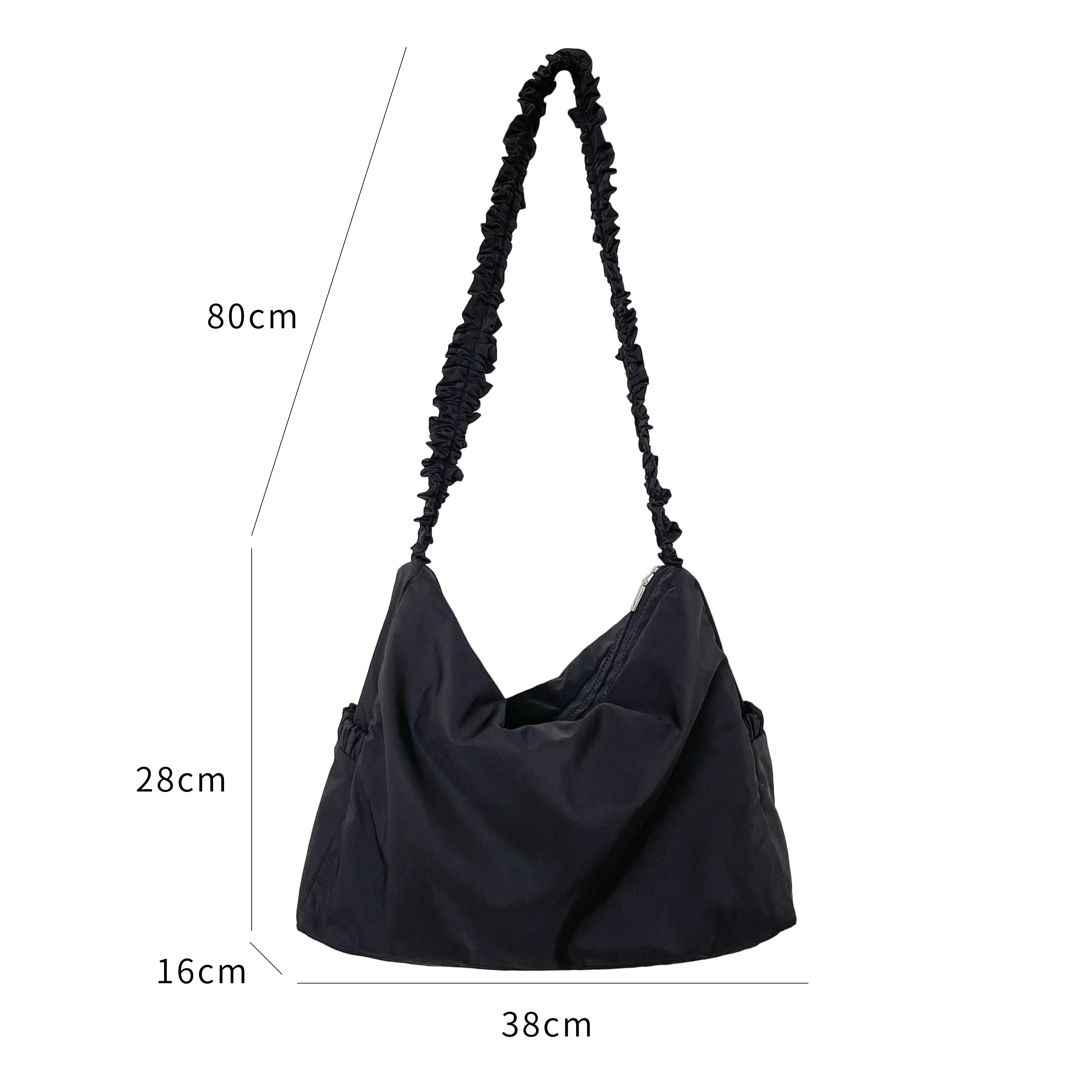 

2021 New Fashion Folding Female Bag Diagonal Bag Ladies Casual Nylon Bag Aesthetic Elastic Band Shoulder Bag Beach Bag