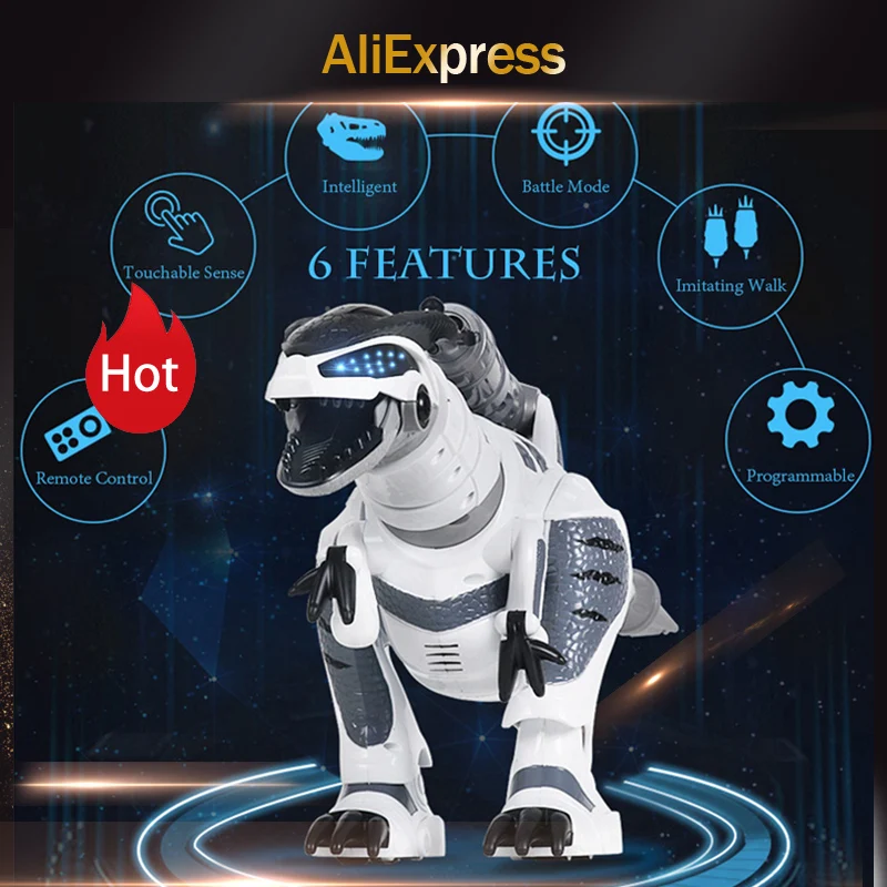 Умный боевой робот динозавр K9 с инфракрасным дистанционным управлением