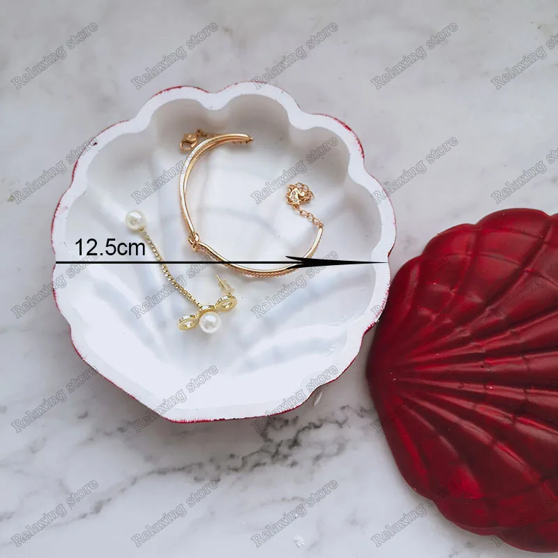 Креативная коробка для украшений в форме ракушки бетонные формы хранения