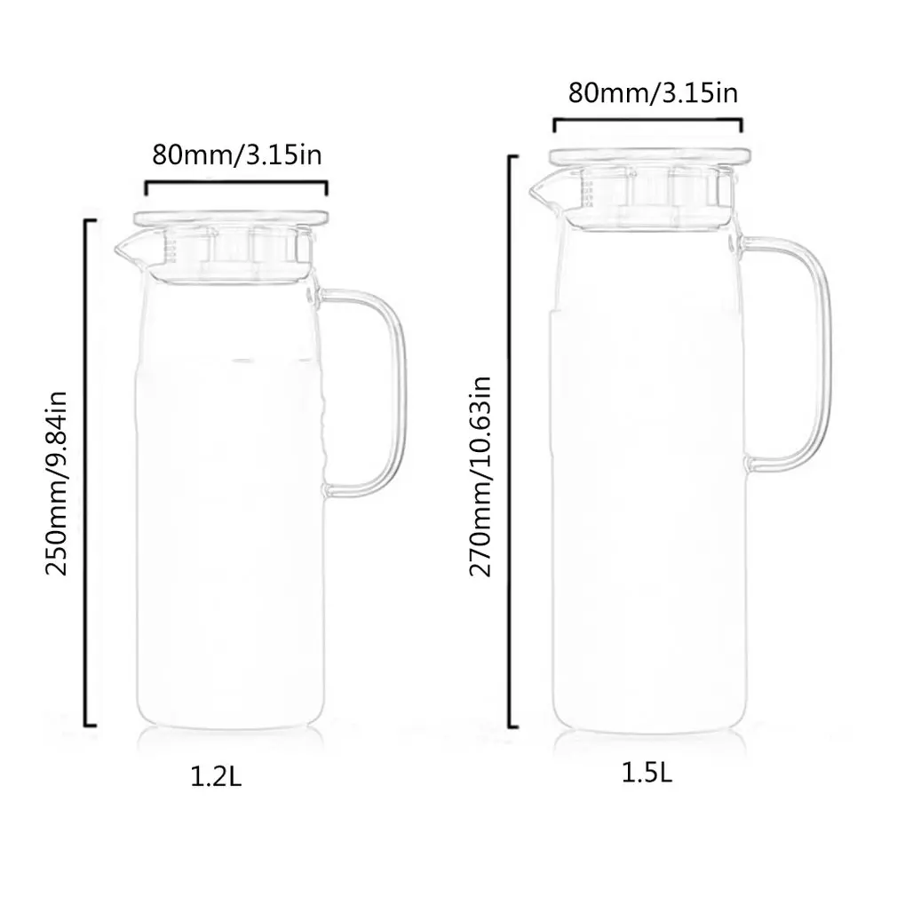 Термостойкий стеклянный кувшин прямой горшок для тела чашка холодной воды