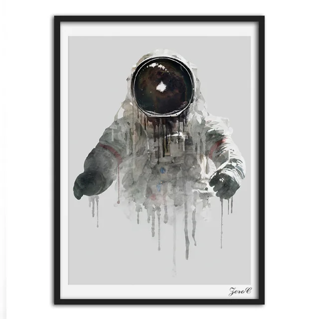 

Abstract Minimalist Art Posters and Prints Astronaut Ink Printing Pictures Children's Room Nursery Decoration Canvas Painting