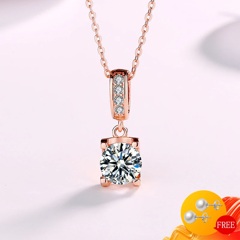 

Luxury Pendant Necklace s925 Sterling Silver Jewelry Inlaid AAA Zircon Gemstones Ornaments for Women Wedding Promise Party Gifts