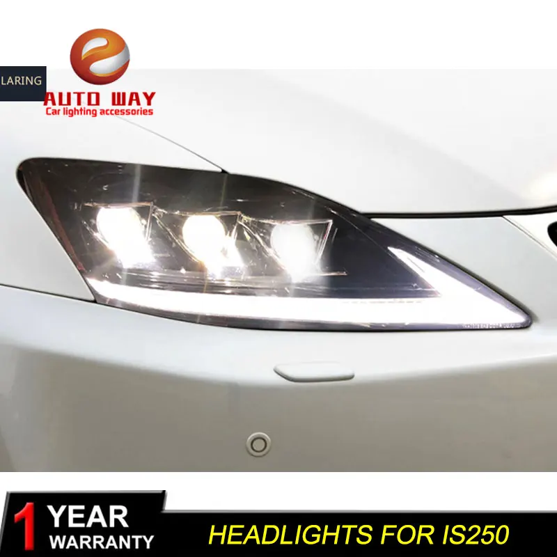 Тюнинг автомобиля чехол для Lexus IS250 фары 2006 2012 светодиодный ные DRL линзы двойной