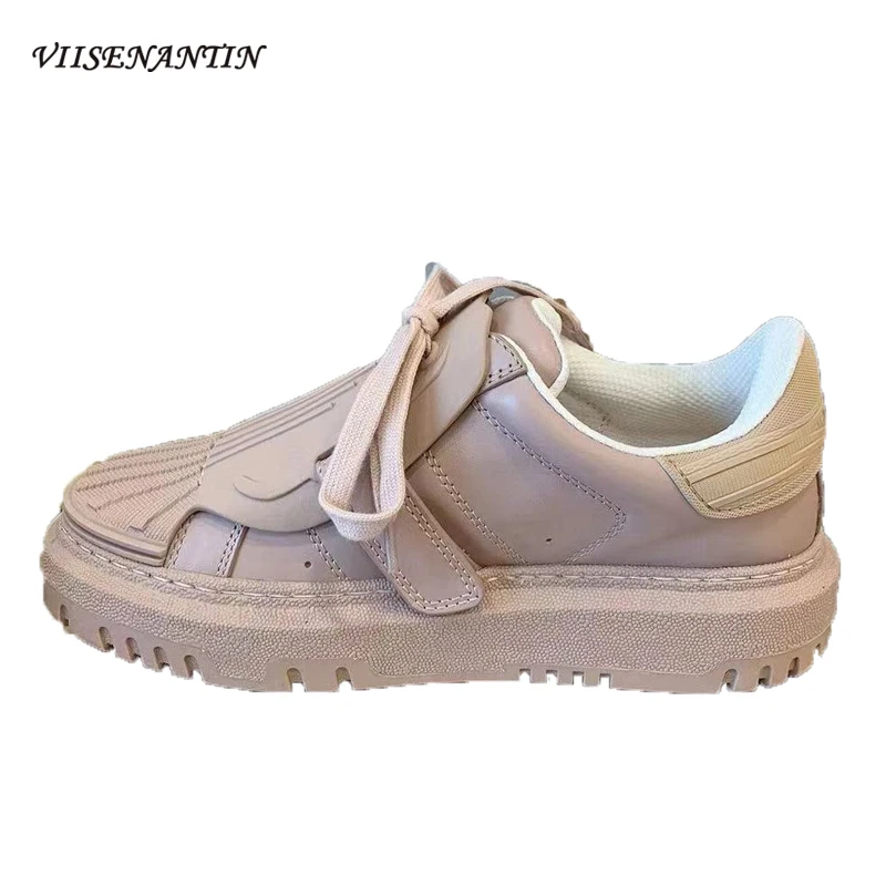 

Женские кроссовки из натуральной кожи, на шнуровке