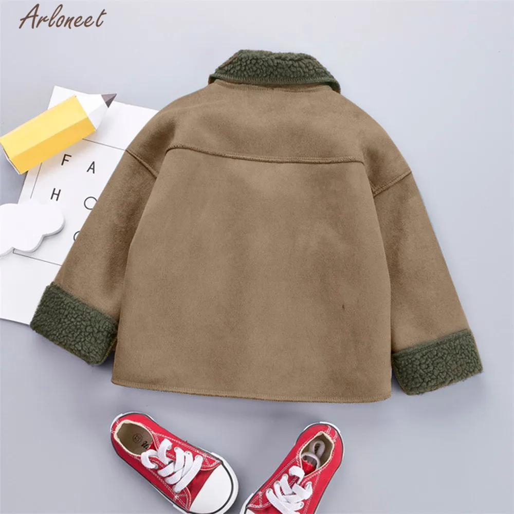 ARLONEET 2019 Top Autumn Winter Coat Kids Girls Cotton Cartoon Thick Jacket Children Warm Padded Fur Collar | Детская одежда и