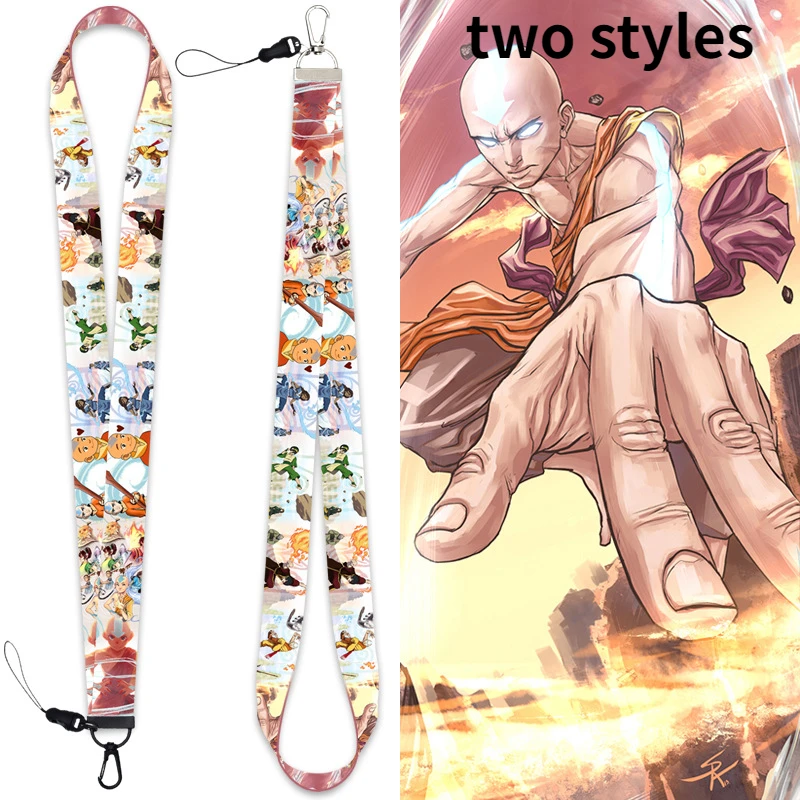 

Avatar The Last Airbender Neck keychain necklace webbings ribbons Anime Cartoon Strap Lanyard ID badge Keychain Lanyards