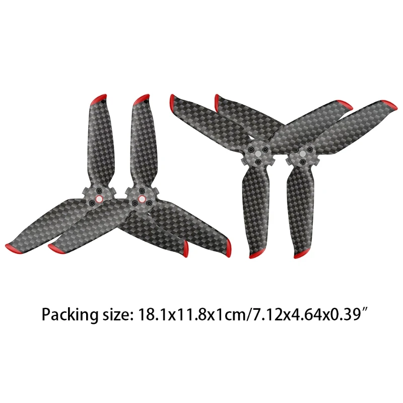

Replacement Carbon Fiber Propeller Low Noise with Screws Quick-Release Blades Props for-D-JI FPV Combo Drone