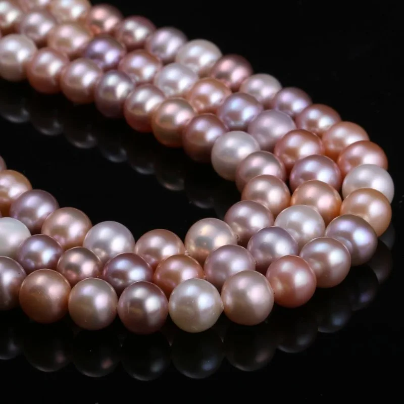New natural freshwater pearl white and pink irregular beads used in jewelry making DIY bracelet necklace Size 7-8mm | Украшения и