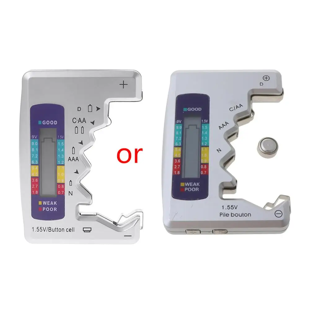 Цифровой тестер заряда батареи детектор емкости для C/D/N/AA/AAA/9V 6F22 батареи/1 55 V