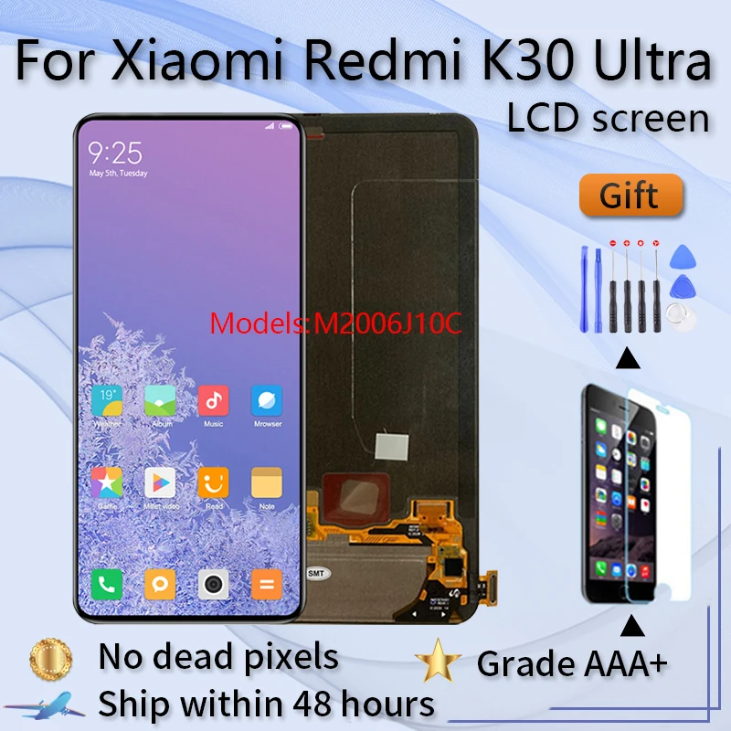 

ЖК-дисплей 6,67 ''для Xiaomi Redmi K30 Ultra с сенсорным экраном и дигитайзером в сборе для Redmi K30 Ultra M2006J10C LCD