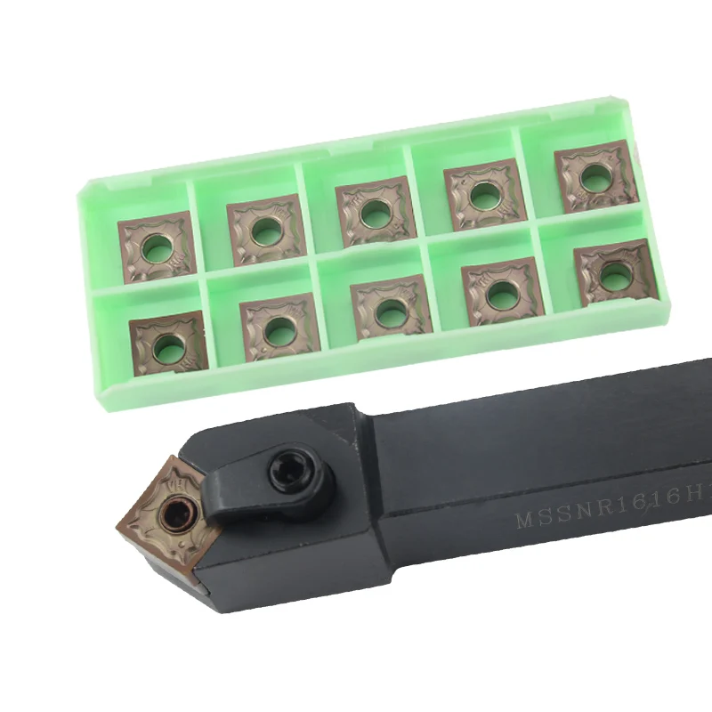 

1pc MSSNR1616H12 MSSNR2020K12 MSSNR2525M12 External Turning Tool Holder SNMG Carbide Inserts MSSNR Lathe Cutting Tools Set