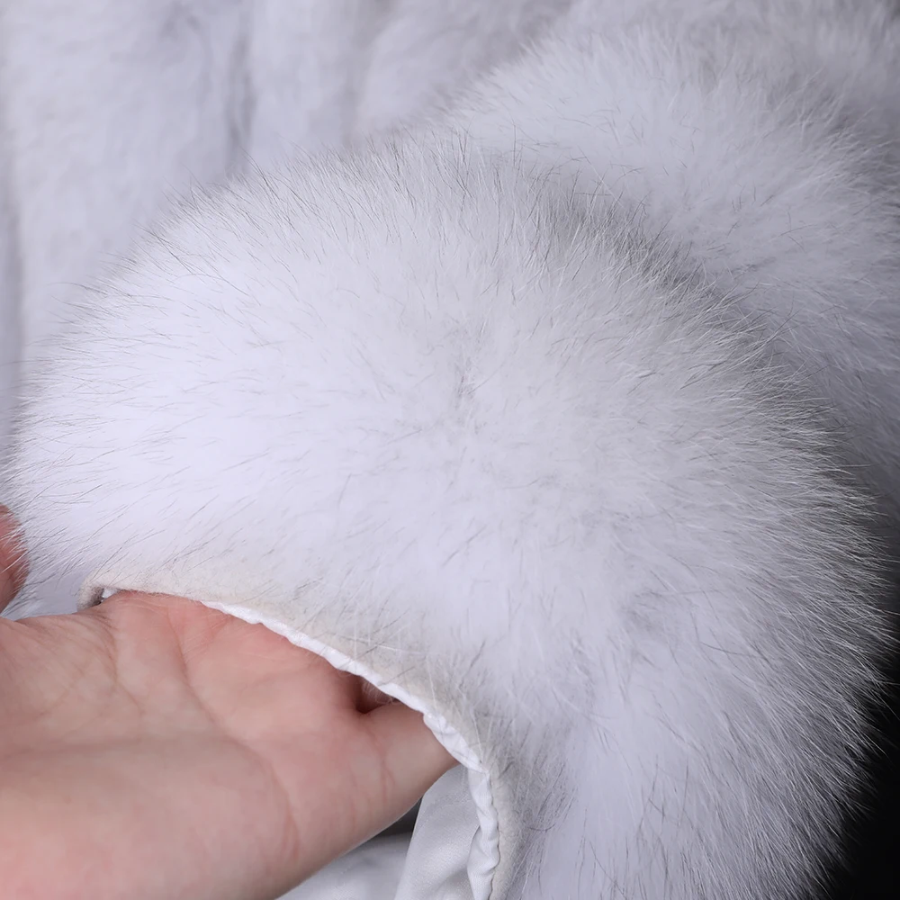 OFTBUY 2021 роскошное пальто с натуральным мехом зимняя куртка для женщин верхняя