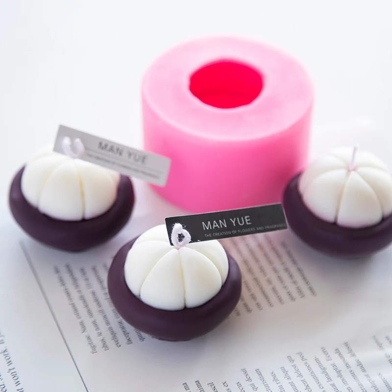 Mangosteen форма силиконовая форма DIY Фрукты модельная свеча формы Рождество ручной работы ароматерапия силиконовая форма для изготовления свечей