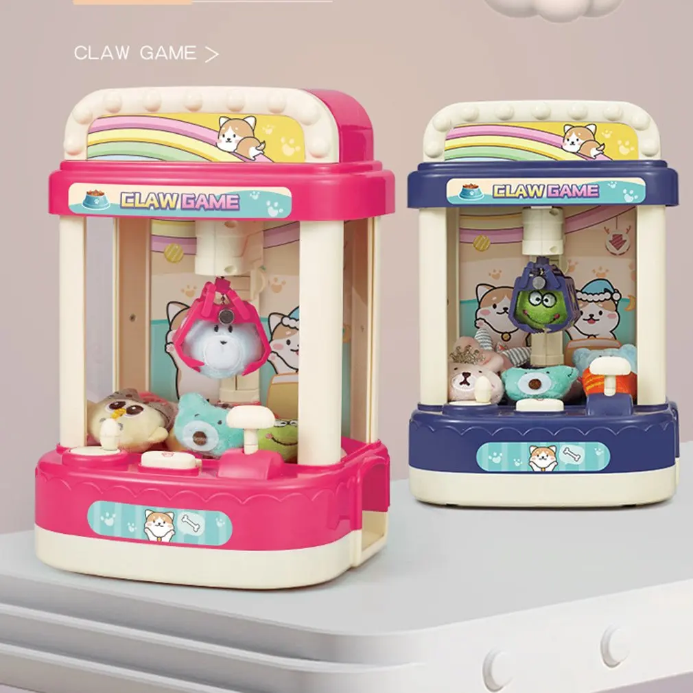 

Children Kids Coin Operated Games Remote Control Clip Doll Mini Claw Hanging Machine Dolls Crane Machines Alarm Clock Game