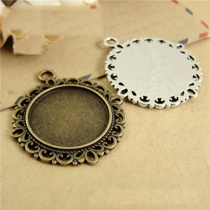 10 шт. кабошон 20 мм база настройки кулон Стекло Базовая Камея оправа гнездо пустая