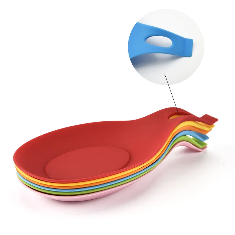 Утолщенный термостойкий силиконовый коврик для ложки держатель посуды ложка