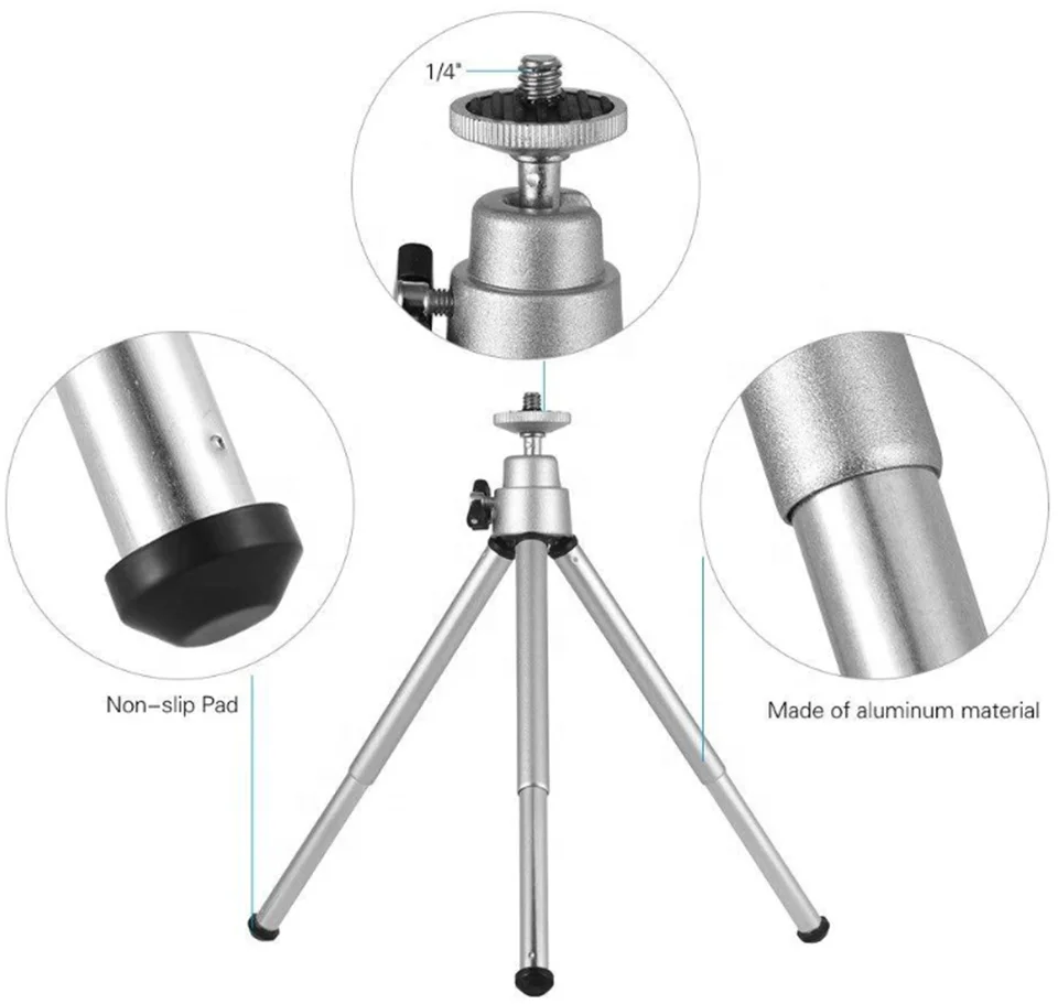 Мини штатив портативный легкий стойка для телефона с зажимом Штатив iPhone 6 7 6s 5s Mini
