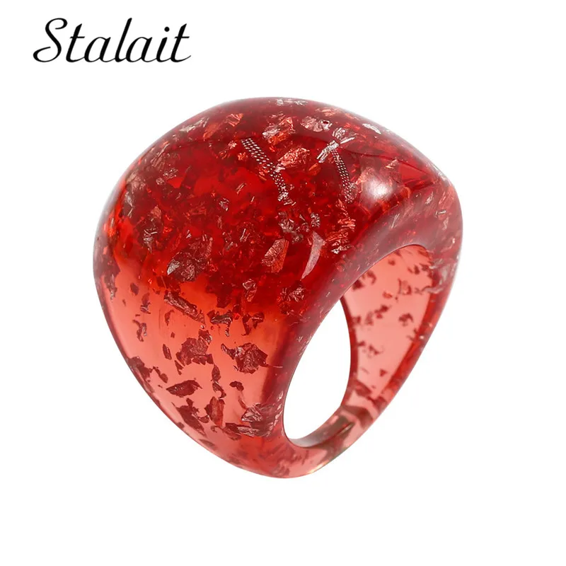 

New Arrival Trend Colored Glaze Color Rings Acrylic Resin Candy Color Ring Souvenir Jewelry Luxuri Design Fashion Ring