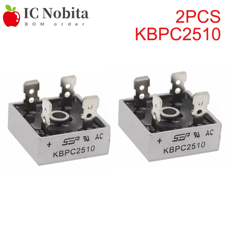 2 шт. диодный мост KBPC2510 25A 1000 В выпрямитель новый IC | Электронные компоненты и