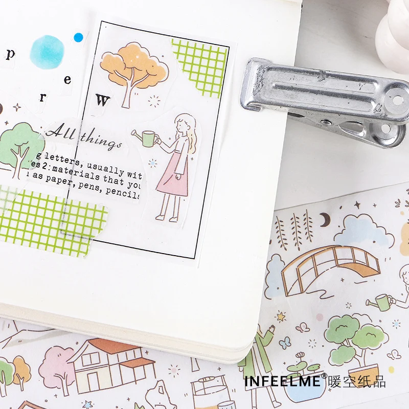 1 лист серия Dream Tour Washi Tape милая девушка канцелярские наклейки Kawaii школьные
