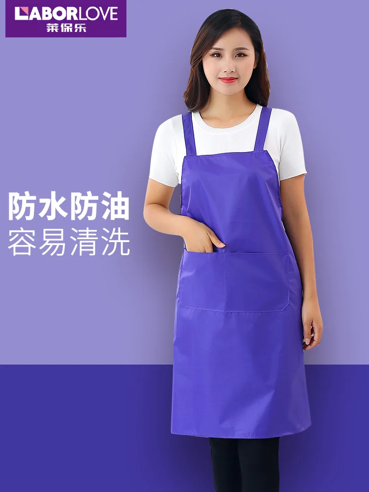 

Водонепроницаемый фартук, Рабочая Мода, Женский кухонный маслостойкий халат, Комбинезоны для взрослых и мужчин с индивидуальным принтом ло...