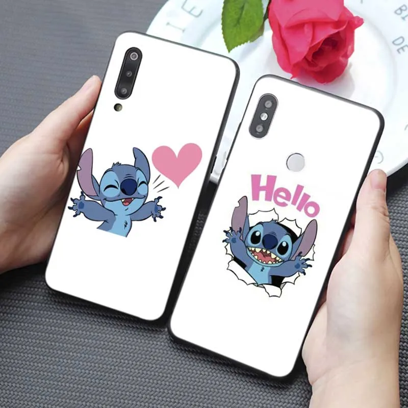 For samsung galaxy a50 a70 a30 a40 a20 s8 s9 s10 plus Clear Soft Silicone Phone Case Funny Stich anime |