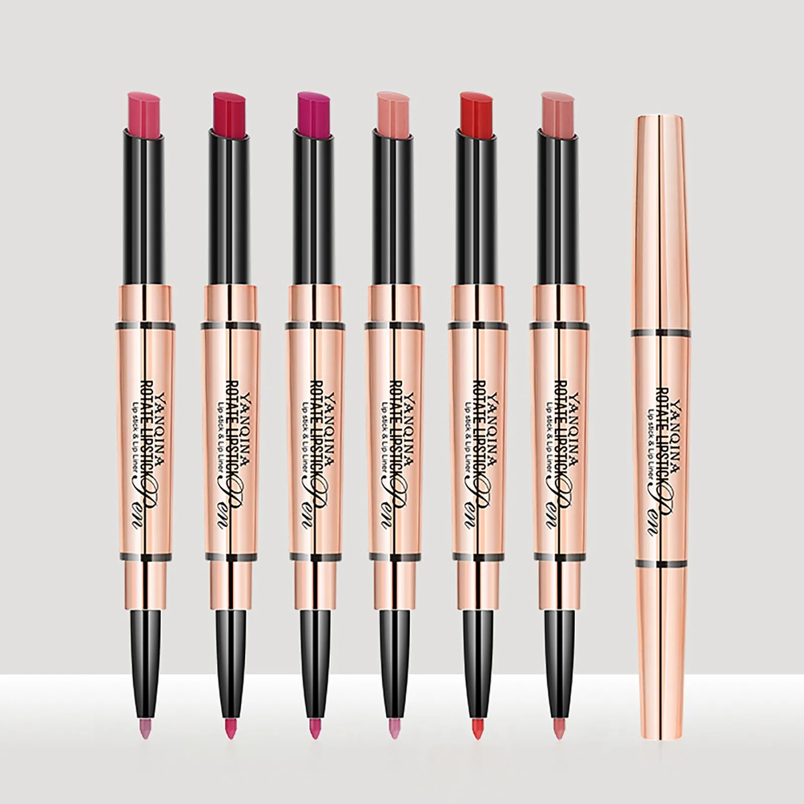 Водостойкий матовый карандаш для губ маленькая золотая губная помада не