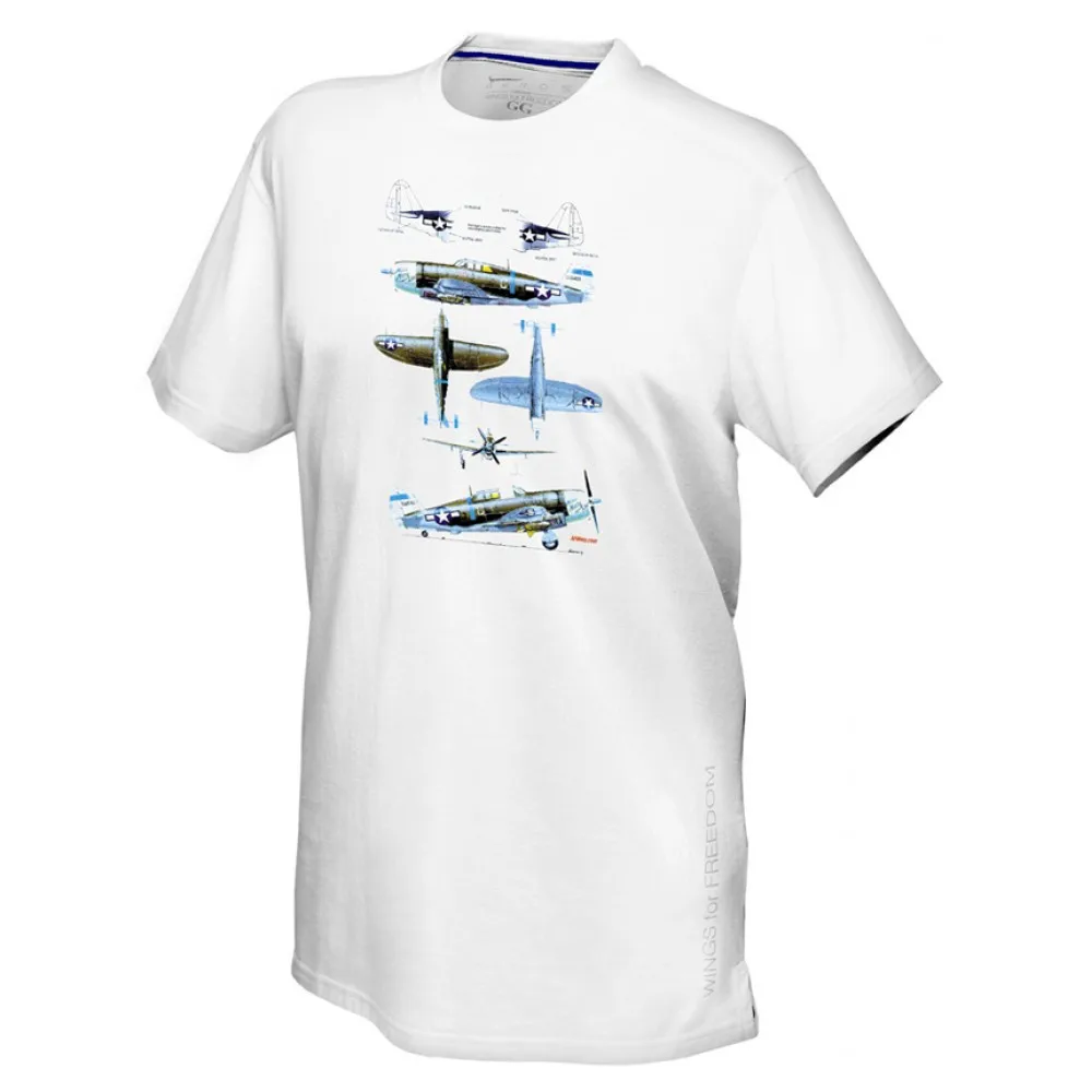 

US Air Force Fighter Republic P-47 Razorback T-Shirt , Cotton O-Neck Short Sleeve Men's T-Shirt New Size S-3XL