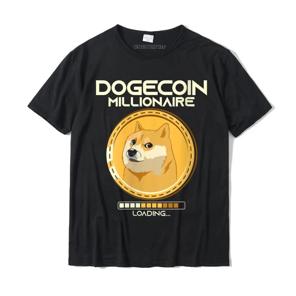 

Womens Dogecoin Millionaire Loading Funny Crypto Cryptocurrency T-Shirt Wholesale Casual Tshirts Cotton Adult Tops Tees Casual