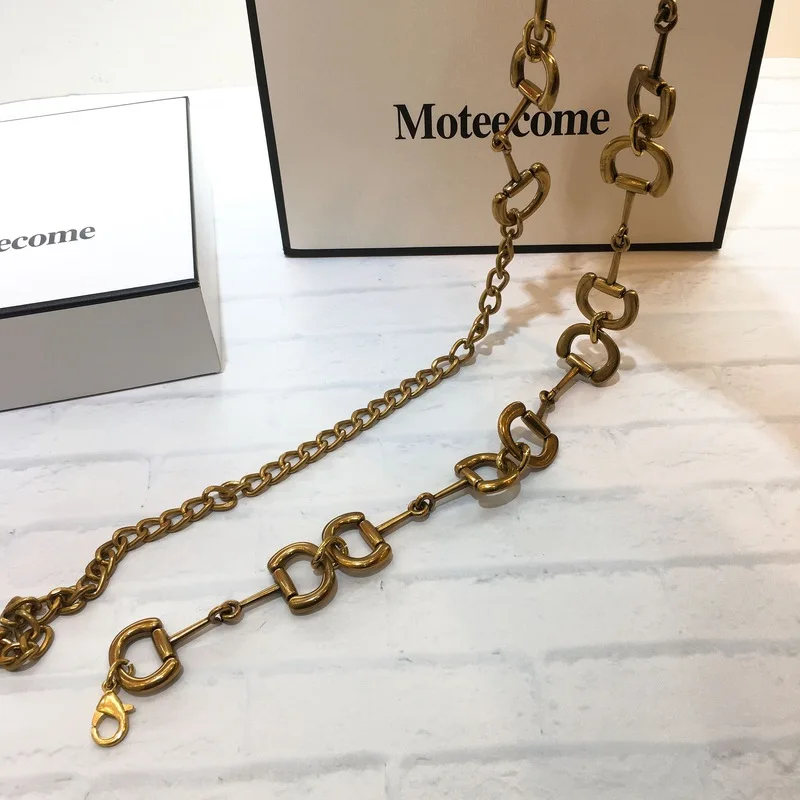 

Retro Chain Belts For Women For Party Jewelry Dress Waist Chain Belts Women's Belt Fashion Simple Wild Metal Copper Buckle