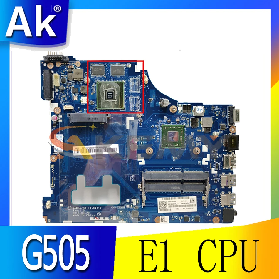 

Akemy VAWGA/ГБ LA-9911P материнская плата для ноутбука Lenovo G505 Материнская плата ноутбука ЦП AMD E1 DDR3 100% тесты работы