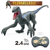 kid rc dinosaur toys for boys intelligent raptor remote control jurassic dinosaur electric walking animals toys children gift