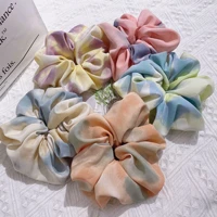 women oversized tie dye hair scrunchies romantic ink and wash color hair tie big head band soft fabric hair band ponytail holder