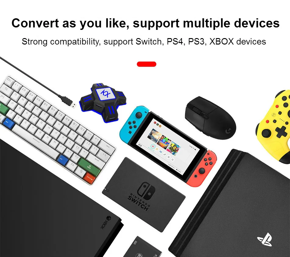 

Mobile Gamepad Controller Gaming Keyboard Mouse Converter For Nintendo Switch Xbox One PS4 PS3 to PC Adapter USB Converter
