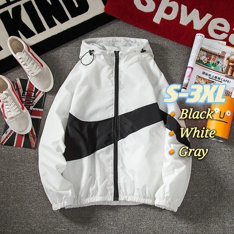 

Hoodie Jacket Men's Thin And Versatile Korean Style Fashion Loose Casual Jacket Outdoor Motorcycle Fleece Hooded Sweater