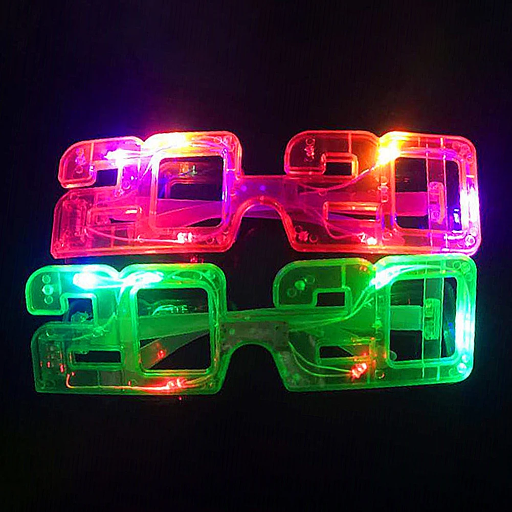 Новый год 2020 форма очки светодиодный светильник 3 режима Рождество Праздник