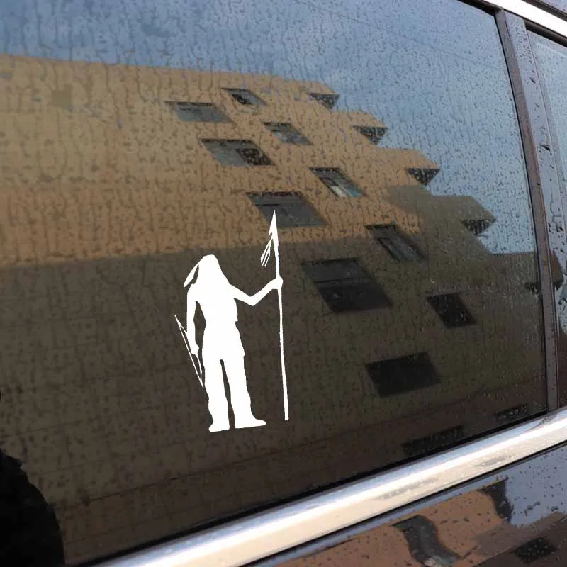 6.7CM*12.7CM Interesting Cartoon Warriors Car Sticker Decal Vinyl Black White A01-000090 | Автомобили и мотоциклы