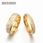 Кольцо SHOUMAN из нержавеющей стали для мужчин и женщин, персонализированное ювелирное изделие золотого цвета с идентификатором, логотипом, датой, вашим эксклюзивным подарком