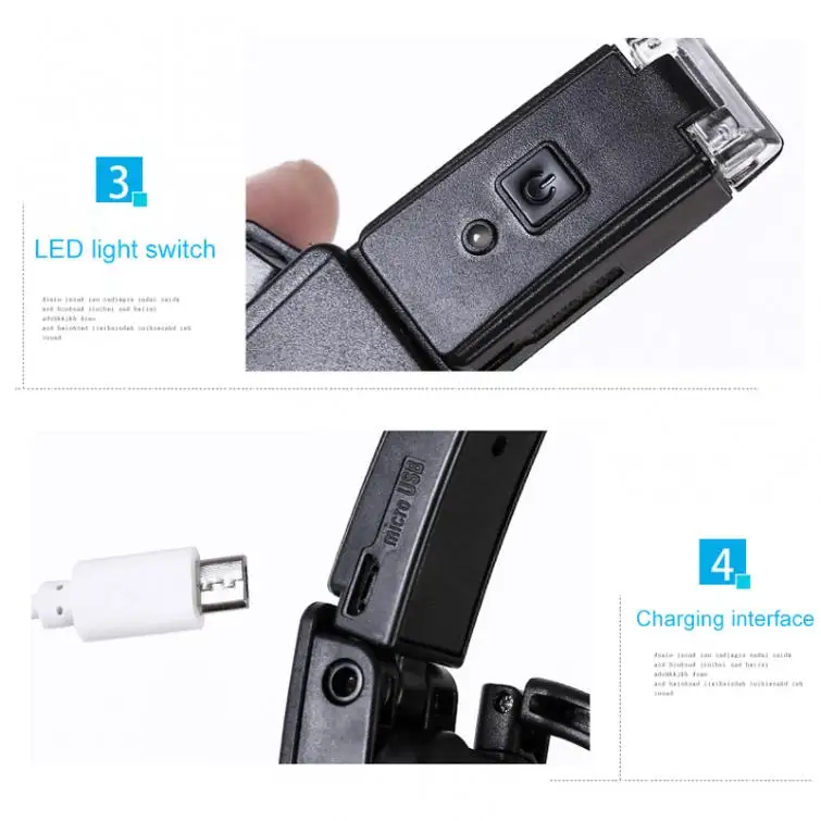 Увеличительное стекло 4 5x с 6 увеличениями регулируемое перезаряжаемое оголовье