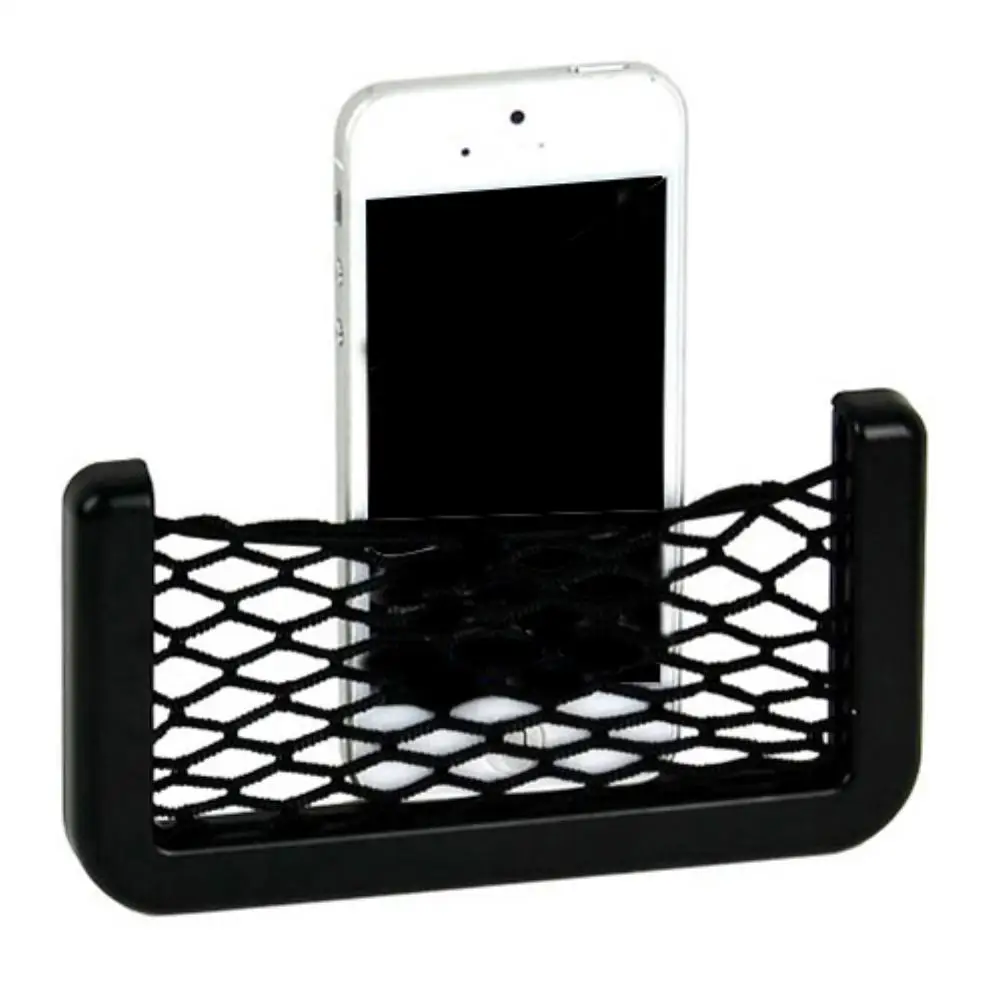 

Portable Durable Hollow Mesh Self-Adhesive Car Pocket Storage Organizer Bag Pouch Phone Holder Car Debris Basket Supplies