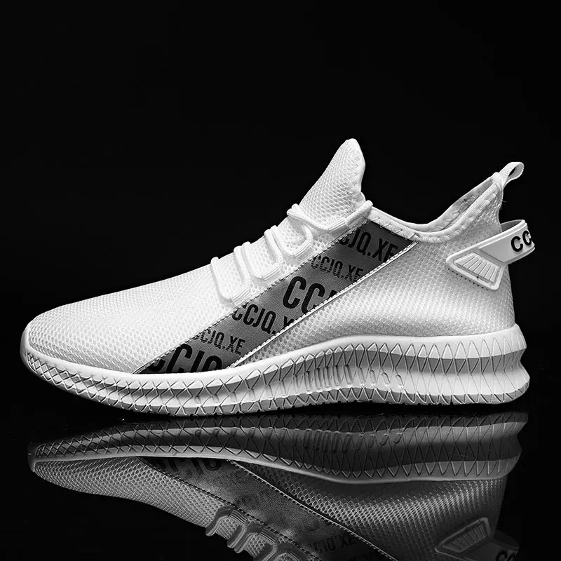

Легкие мужские спортивные туфли большого размера для улицы, спортивные мужские кроссовки, обувь для бега для мальчиков, белые 2021 тренировоч...