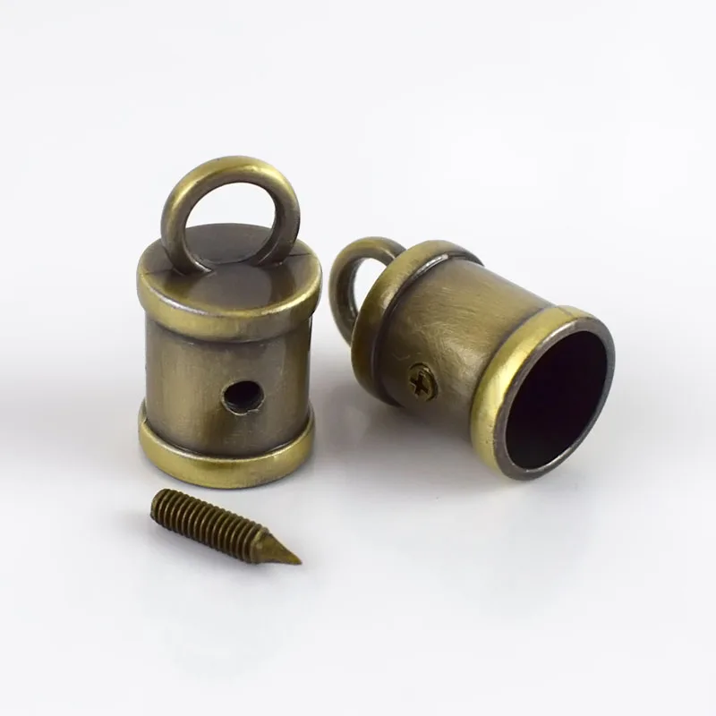 brass 5/10 шт. мешок металлические пряжки для сумочки ремешок с бахромой, с кисточками Кепки застежка Разъем вешалка кожаная веревка шнур замок аппаратные средства "сделай сам" аксессуары - Цвет: brass