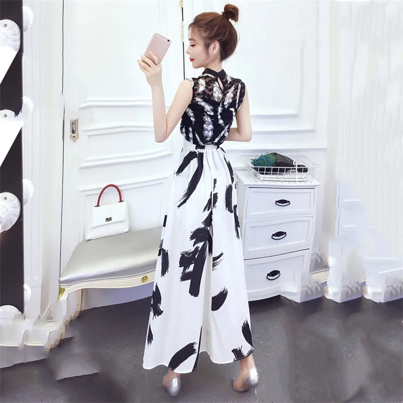 Женский комплект из двух предметов черный белый с перьями лето 2021 года новые