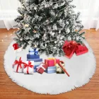 1 шт., длинный плюшевый коврик для рождественской елки