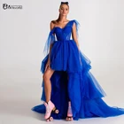 Женское платье на выпускной Promworld, длинное ТРАПЕЦИЕВИДНОЕ вечернее платье из тюля ярко-синего цвета, 2021